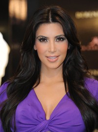 Parrucche Lunghe Nere Senza Cappuccio Per Capelli Umani Kim Kardashian Central Pating