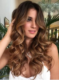 Parrucca Sintetica Con Pizzo Frontale Ondulato Lungo