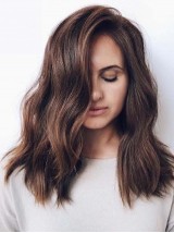 Parrucche Sintetiche Senza Cappuccio Ondulate Lunghe