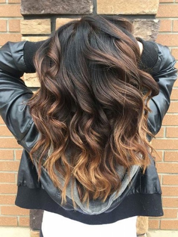 Parrucche Di Capelli Umani Di Colore Ondulato D'Acqua