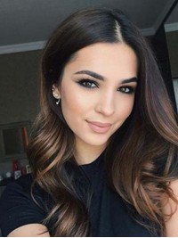 Parrucca Di Capelli Umani In Pizzo Pieno Ondulato Nero Ombre Marrone