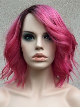 Parrucca Per Capelli Umani Bicolore Ondulati Medi