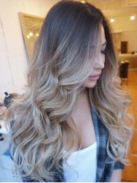 Parrucca Per Capelli Umani In Pizzo Pieno Biondo Ombre A Due Colori