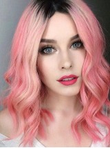 Parrucca Di Capelli Umani Bicolore Con Pizzo Frontale