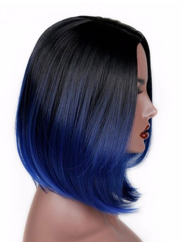 Parrucca Di Capelli Umani Bob Bicolore