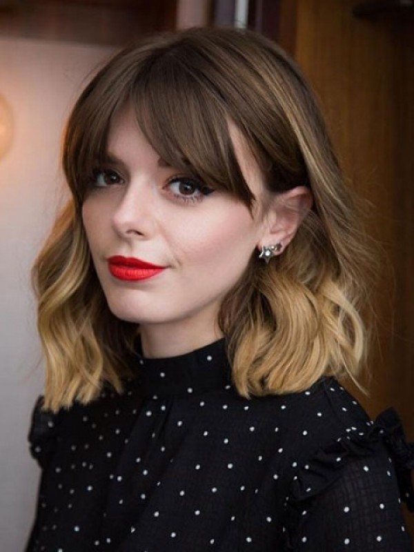 Parrucca Lunga Per Capelli Umani A Due Toni