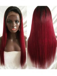 Parrucca Di Capelli Umani Bicolore Con Pizzo Frontale