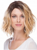 Parrucca Di Capelli Umani Ondulati Medi
