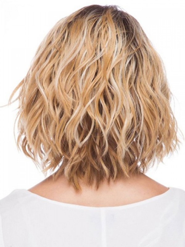 Parrucca Di Capelli Umani Ondulati Medi