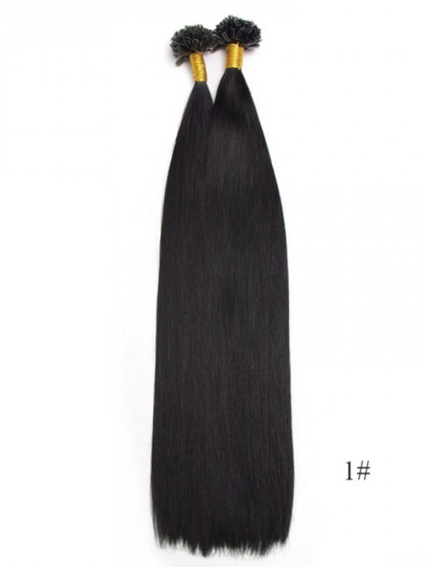 1 G/S Colore Dritto Nail/U Tip Estensioni Dei Capelli Vergini 100 G