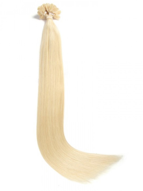 1 G / S Unghie Dritte / Estensioni Dei Capelli Vergini Con Punta A U 100 G