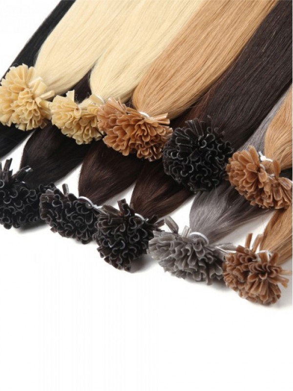 100S 0,5 G/S Dritto Nail/U Tip Estensioni Dei Capelli Vergini