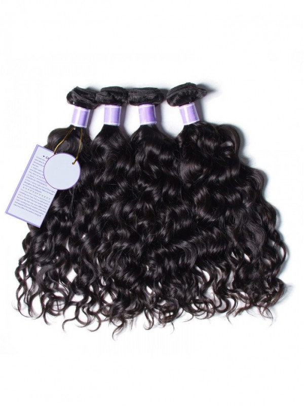 Estensioni Dei Capelli Vergini Brasiliane Dell'Onda Naturale Del Prodotto 4Pcs