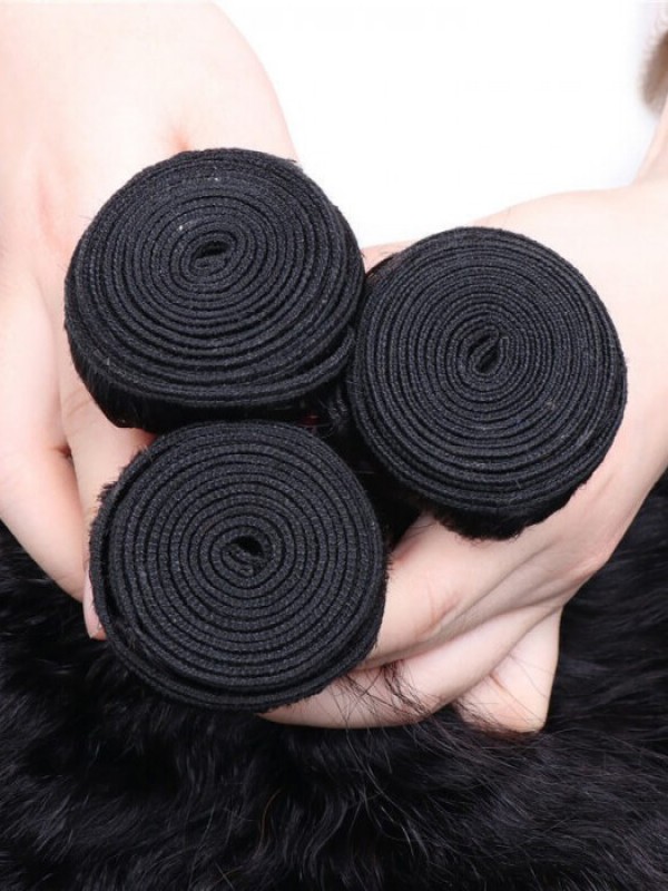 100% Capelli Lisci Crespi Vergini Economici Capelli Umani 3 Pacchi