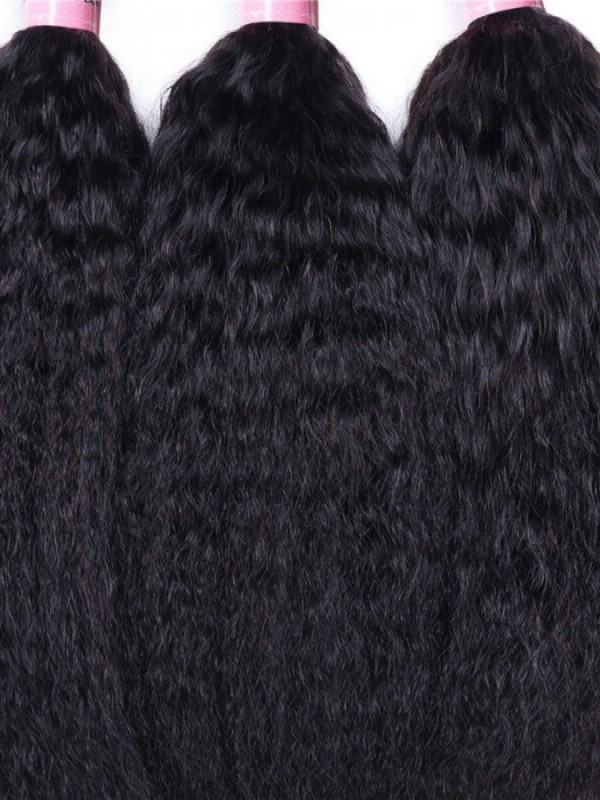 100% Capelli Lisci Crespi Vergini Economici Capelli Umani 3 Pacchi