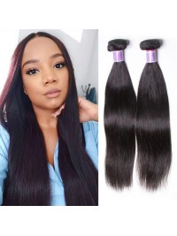 Capelli Lisci Brasiliani 4 Pacchi Tessuto Vergine Dei Capelli Umani