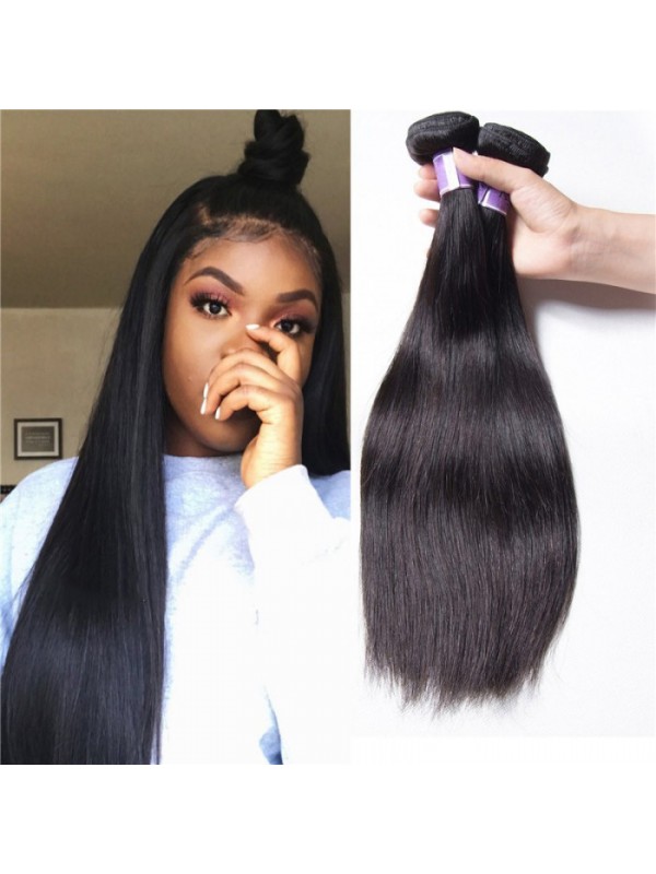 Estensione Dei Capelli Umani Lisci 3 Pezzi Brasiliani