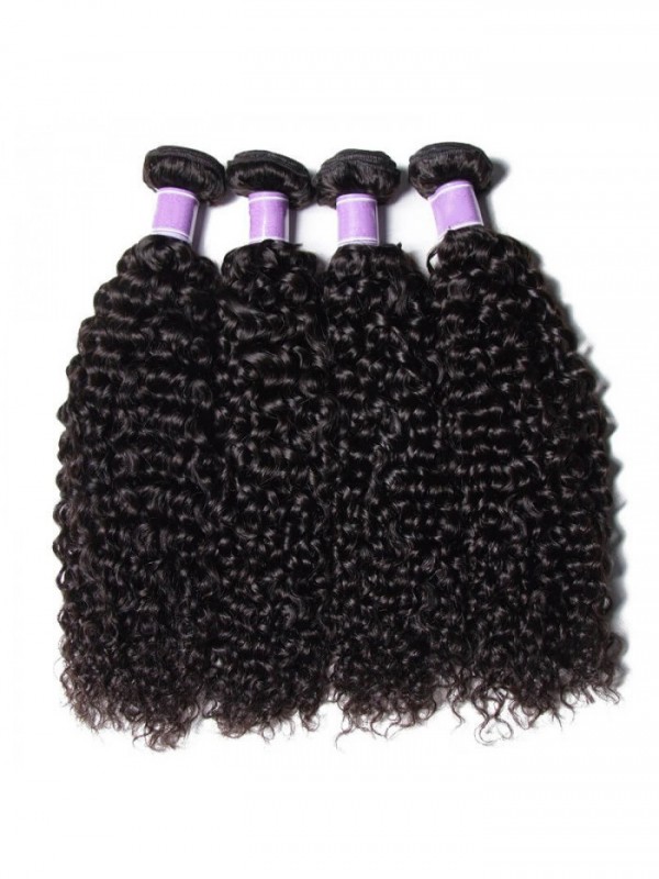 4 Pacchi Capelli Vergini Umani Ricci Brasiliani Jerry
