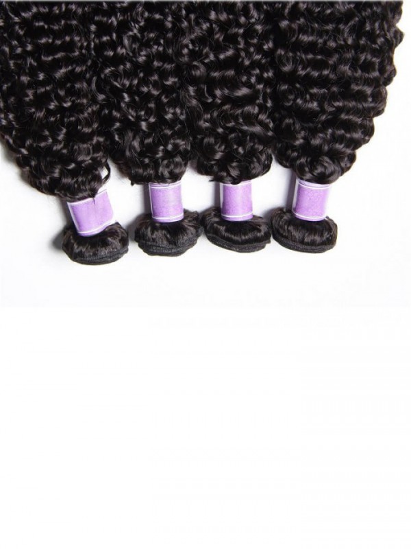 4 Pacchi Capelli Vergini Umani Ricci Brasiliani Jerry
