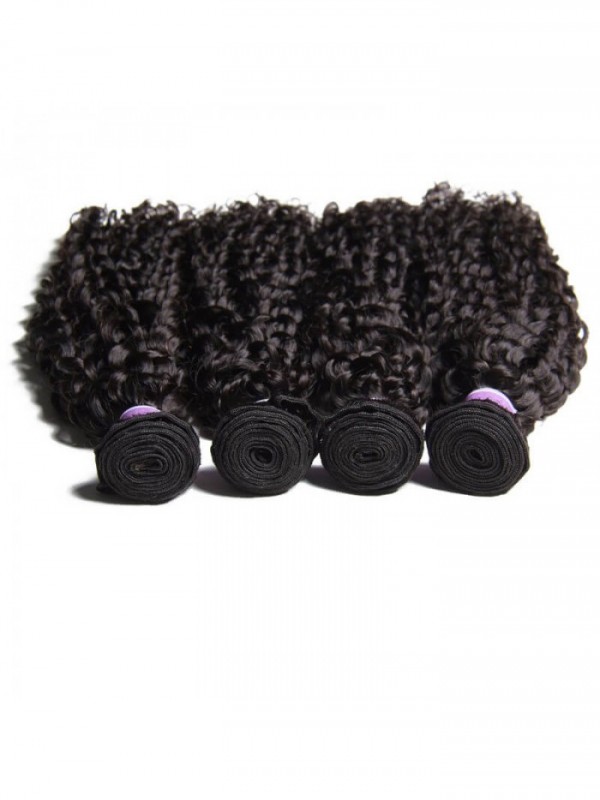 4 Pacchi Capelli Vergini Umani Ricci Brasiliani Jerry