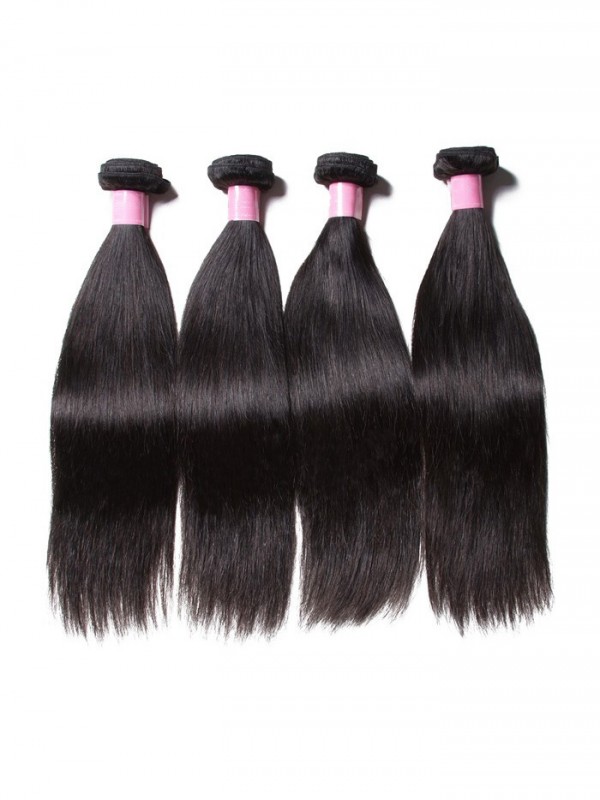 4 Pacchi Di Estensioni Dei Capelli Umani Vergini Dritti Peruviani