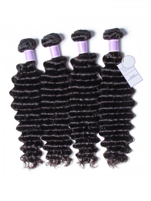 Brasiliano Onda Profonda Estensioni Dei Capelli Umani Bundles 4 Pz/Lotto