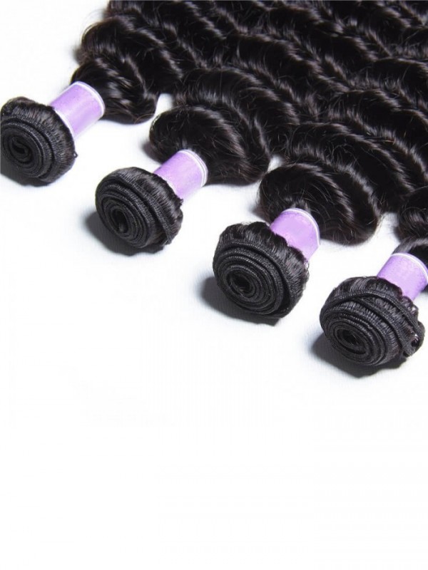 Brasiliano Onda Profonda Estensioni Dei Capelli Umani Bundles 4 Pz/Lotto