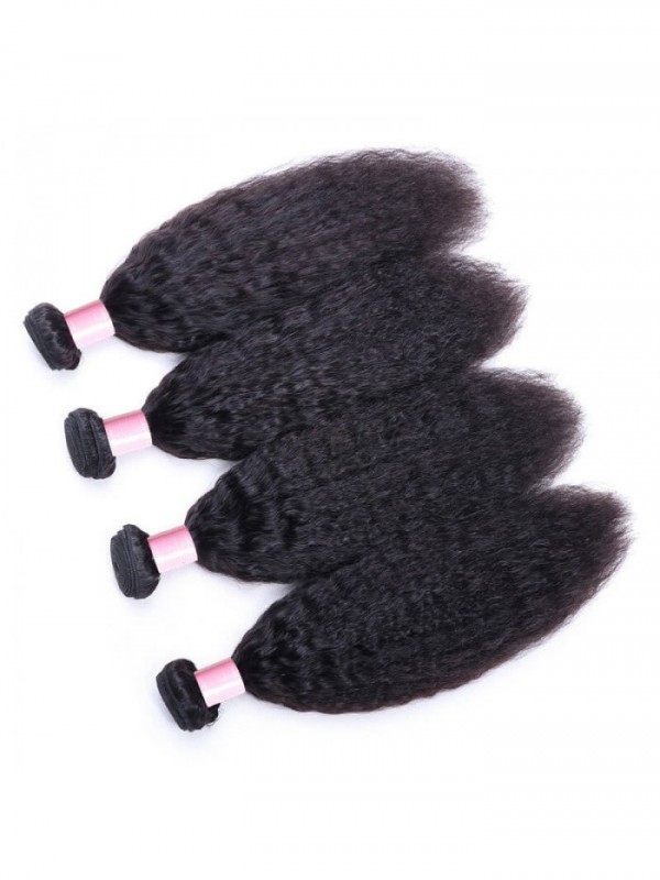 4 Pacchi Di Capelli Umani Vergini Dritti Crespi