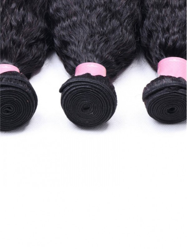 4 Pacchi Di Capelli Umani Vergini Dritti Crespi