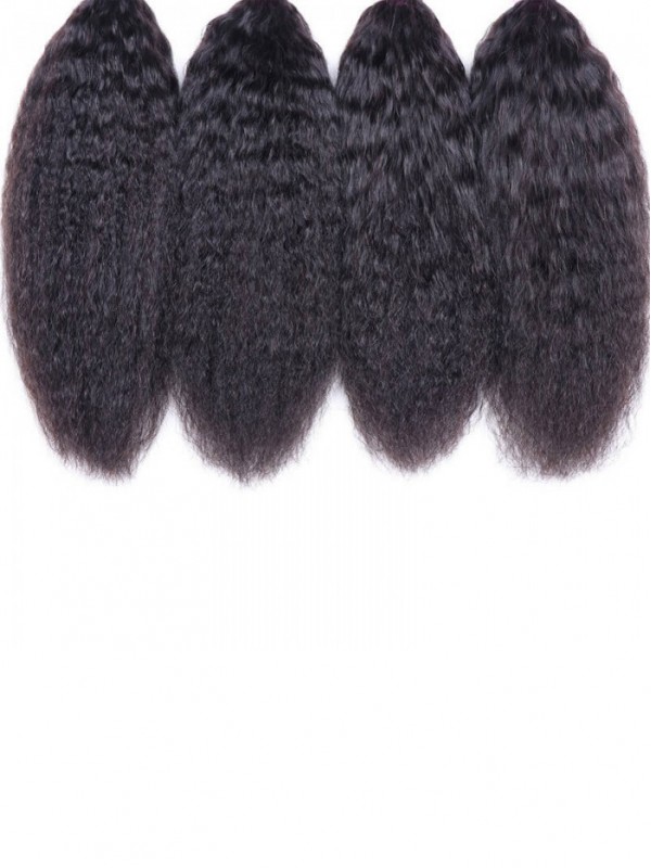 4 Pacchi Di Capelli Umani Vergini Dritti Crespi