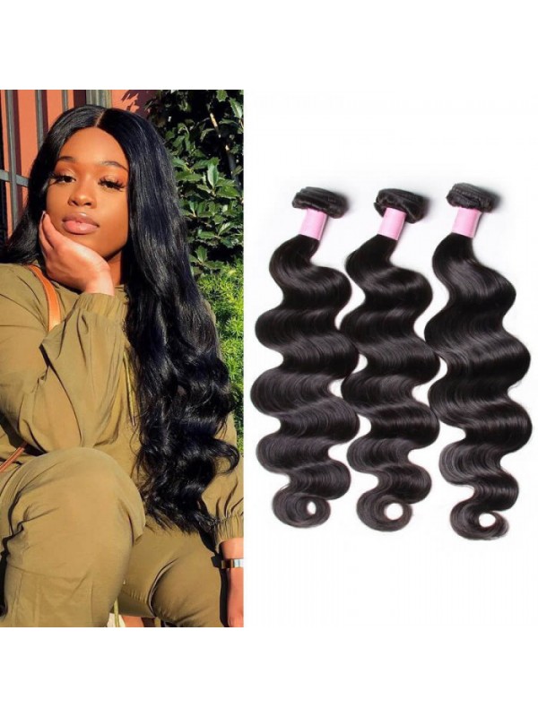 3 Pz/Pacco Onda Del Corpo Dei Capelli Vergini Peruviani