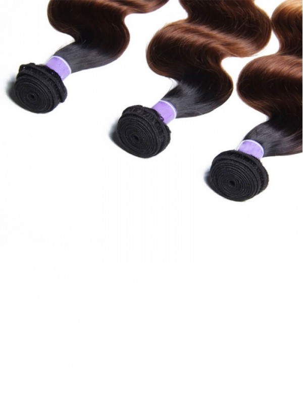 3 Pacchi Di Capelli Vergini Umani A Tre Tonalità Di Corpo Ombre