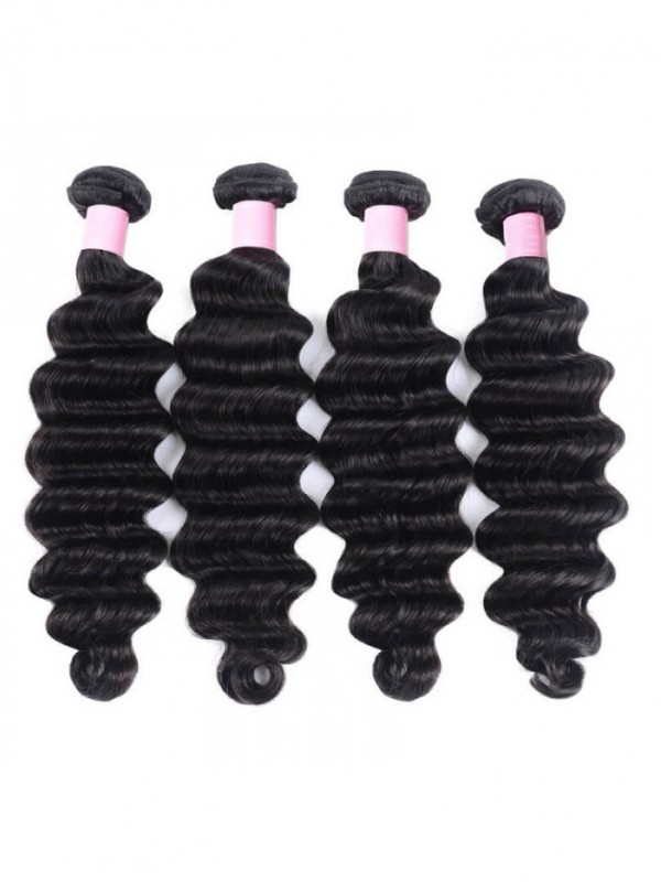 Trama Di Capelli Umani Vergini Con Onda Profonda 4 Pezzi