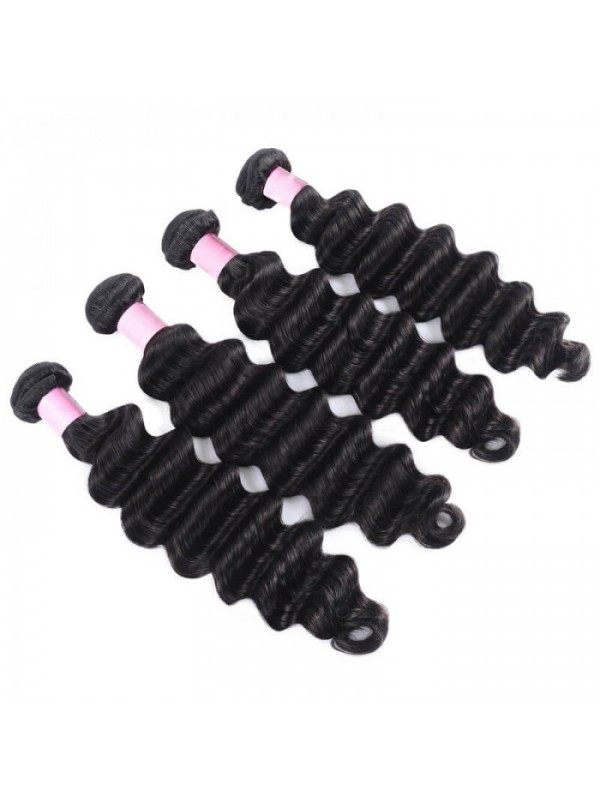 Trama Di Capelli Umani Vergini Con Onda Profonda 4 Pezzi