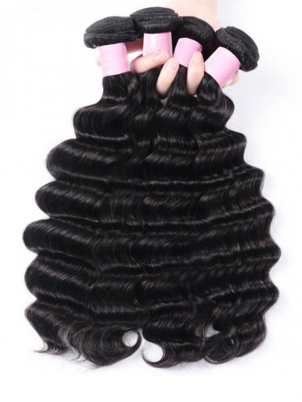 Trama Di Capelli Umani Vergini Con Onda Profonda 4 Pezzi