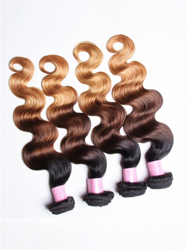Capelli Vergini Umani 4 Pz/Pacco Tre Toni Ombre Body Wave Capelli