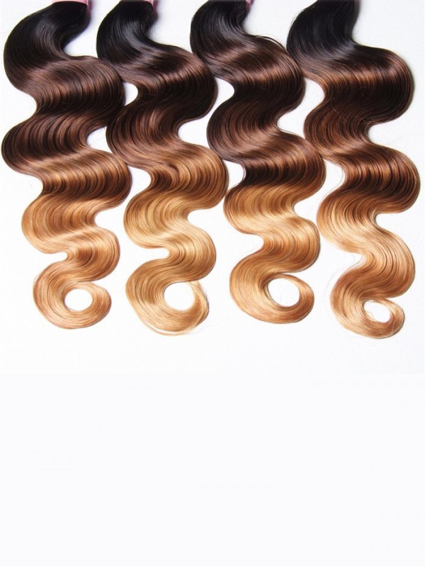Capelli Vergini Umani 4 Pz/Pacco Tre Toni Ombre Body Wave Capelli