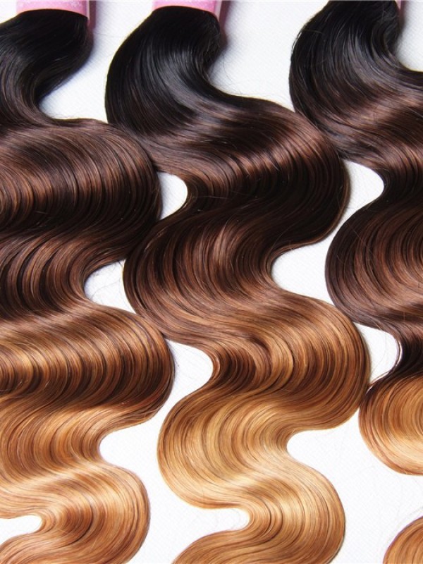 Capelli Vergini Umani 4 Pz/Pacco Tre Toni Ombre Body Wave Capelli