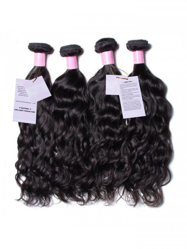 Onda Naturale Brasiliana Dei Capelli Umani 4Pcs/Lot Dell'Onda