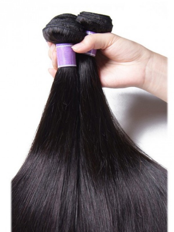 4 Pacchi Di Capelli Umani Vergini Peruviani Lisci Non Trattati