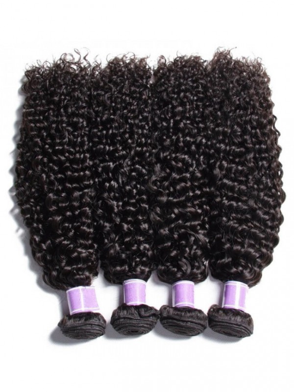 4 Pacchi Di Capelli Ricci Vergini Umani Peruviani