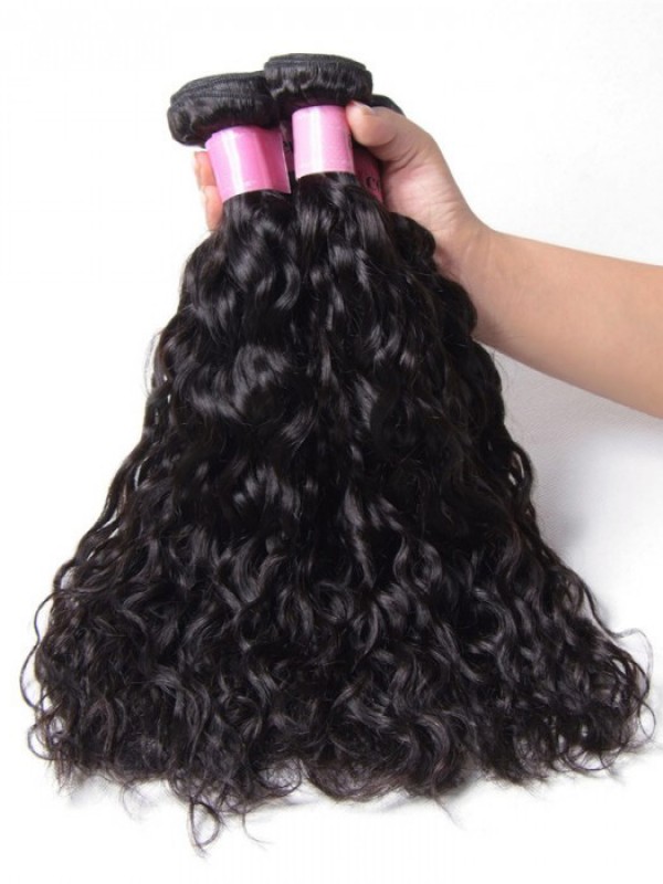 4 Pacchi Di Capelli Vergini Non Trattati Con Onde D'Acqua