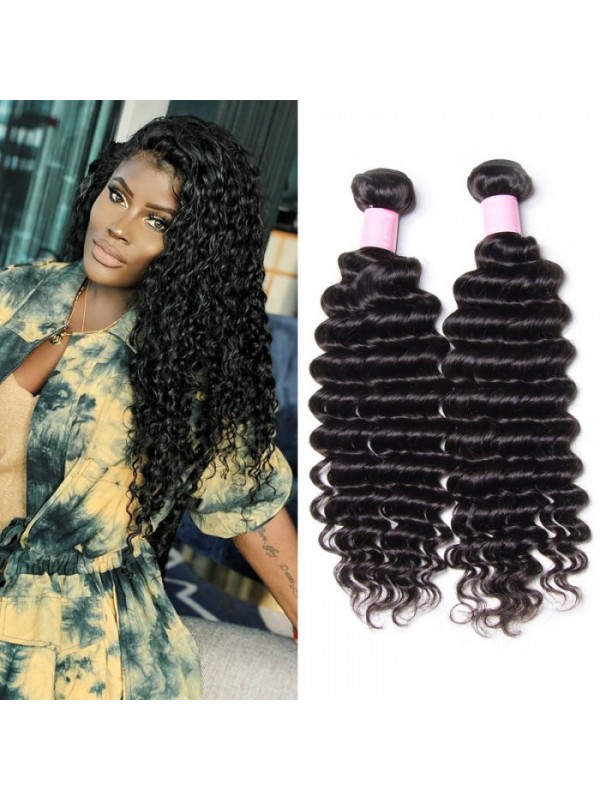 Capelli Vergini Umani Peruviani Onda Profonda 3 Pezzi/Pacco
