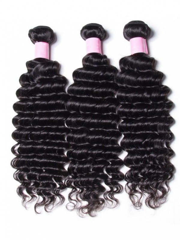 Capelli Vergini Umani Peruviani Onda Profonda 3 Pezzi/Pacco