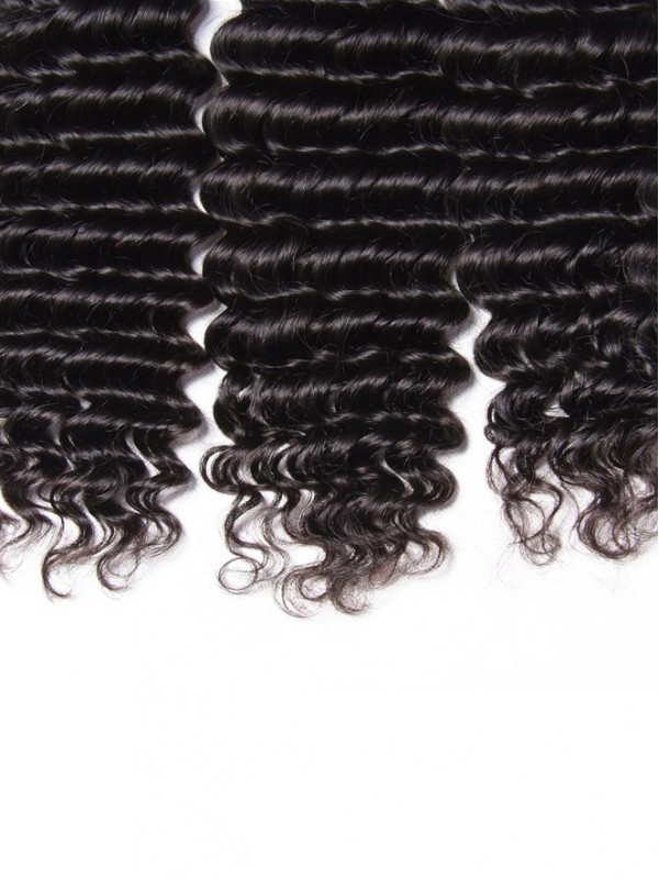 Capelli Vergini Umani Peruviani Onda Profonda 3 Pezzi/Pacco