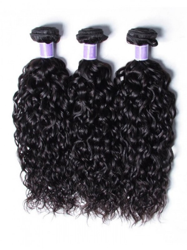 3 Pacchi Di Capelli Umani Vergini Brasiliani Dell'Onda D'Acqua