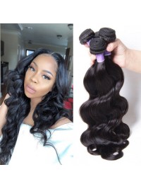 Capelli Vergini Dell'Onda Del Corpo Di 3 Pacchi Umani Indiani Al 100%.