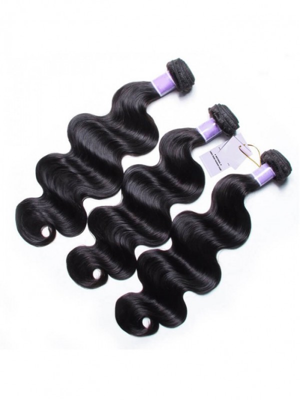 Capelli Vergini Dell'Onda Del Corpo Di 3 Pacchi Umani Indiani Al 100%.
