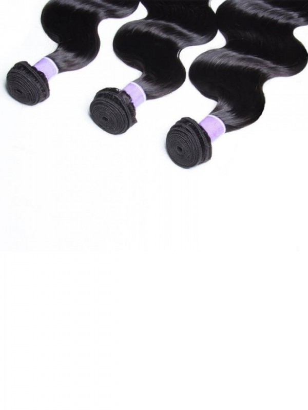 Capelli Vergini Dell'Onda Del Corpo Di 3 Pacchi Umani Indiani Al 100%.