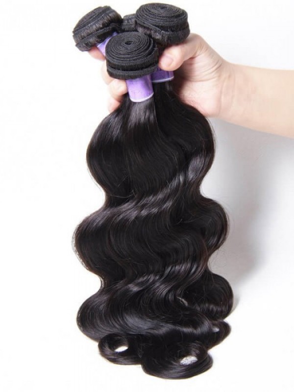 Capelli Vergini Dell'Onda Del Corpo Di 3 Pacchi Umani Indiani Al 100%.